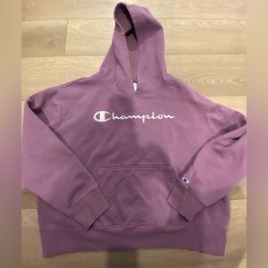 Champion Mauve Light Purple Cropped Length Womens XL Hoodie
